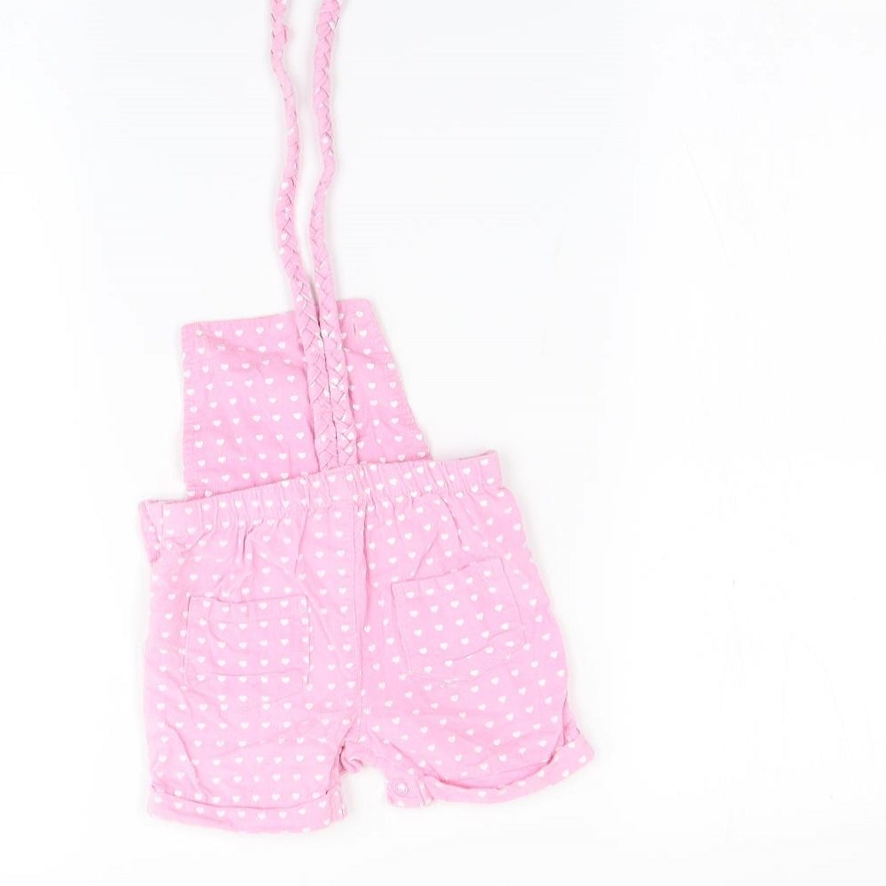 Nursey Times Baby Pink Polka Dot  Dungaree One-Piece Size 0-3 Months