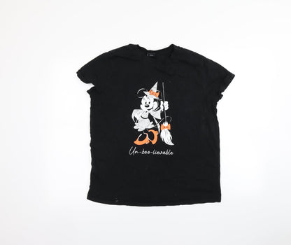 George Womens Black   Basic T-Shirt Size M  - Minnie mouse