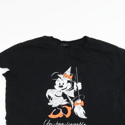 George Womens Black   Basic T-Shirt Size M  - Minnie mouse