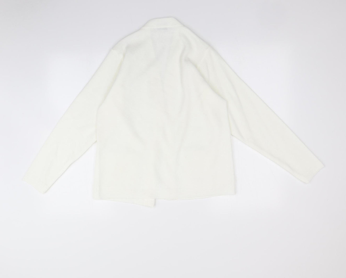 Womens UK Size S Care White Cardigan Jumper