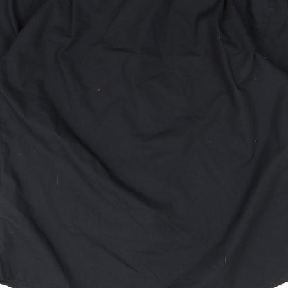 Mens UK Size 15.5 Peter England Black  Button-Up Long Sleeve Casual Shirt