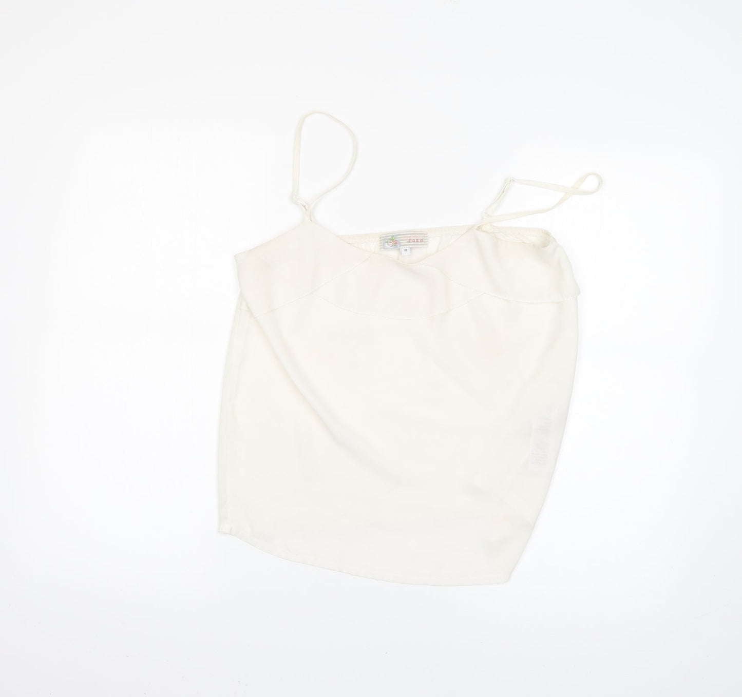 Womens UK Size 12 Cameo Rose White Basic T-Shirt