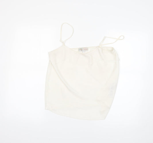 Womens UK Size 12 Cameo Rose White Basic T-Shirt