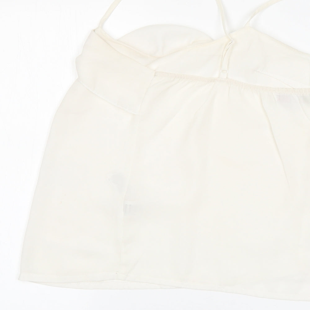 Womens UK Size 12 Cameo Rose White Basic T-Shirt