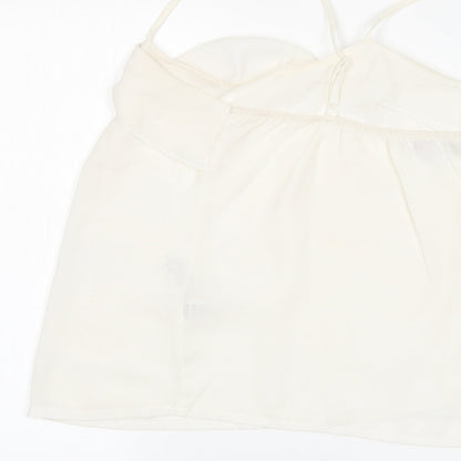Womens UK Size 12 Cameo Rose White Basic T-Shirt