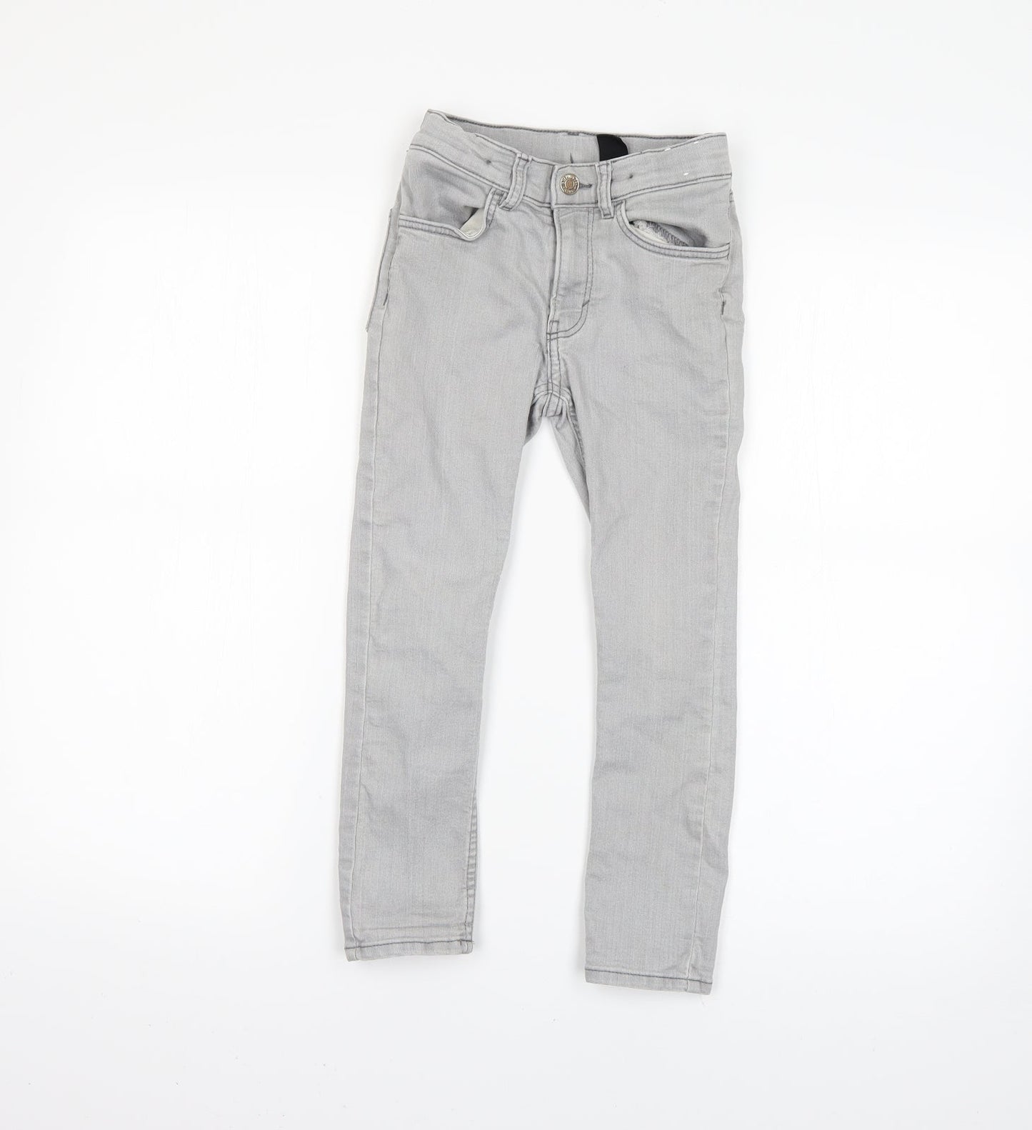 H&M Girls Grey   Straight Jeans Size 5-6 Years