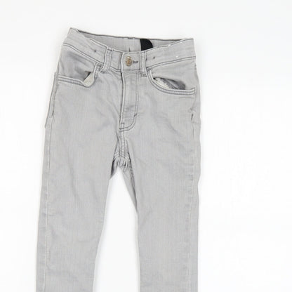 H&M Girls Grey   Straight Jeans Size 5-6 Years