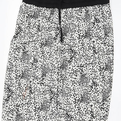 Primark Womens White Polka Dot  Trousers  Size M L27 in