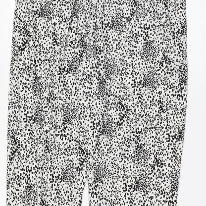 Primark Womens White Polka Dot  Trousers  Size M L27 in