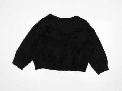 Womens UK Size L New Look Black Pullover Jumper