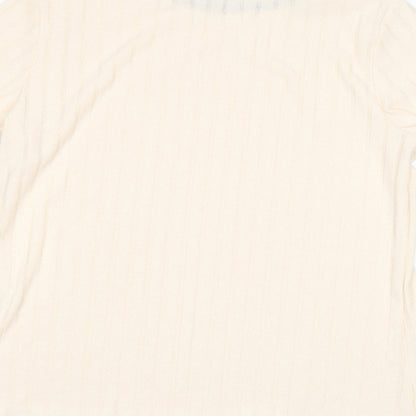 Papaya Womens Beige   Basic T-Shirt Size 14