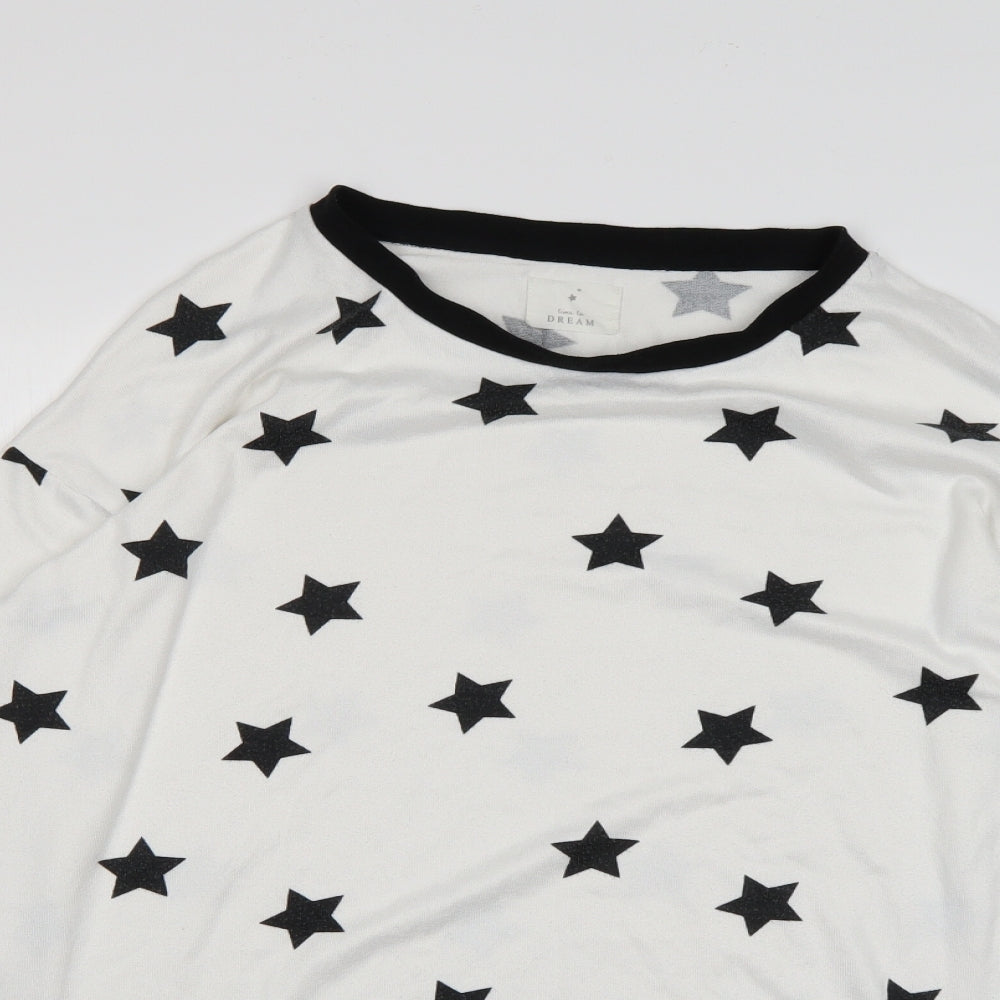 Matalan Mens White Polka Dot  Pullover Jumper Size L