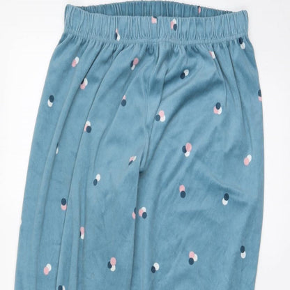 Primark Womens Blue Polka Dot  Trousers  Size L L26 in