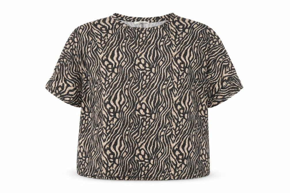 Front view of George women’s brown animal print jumper, size XL