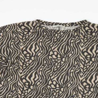 George Womens Brown Animal Print  Pullover Jumper Size XL