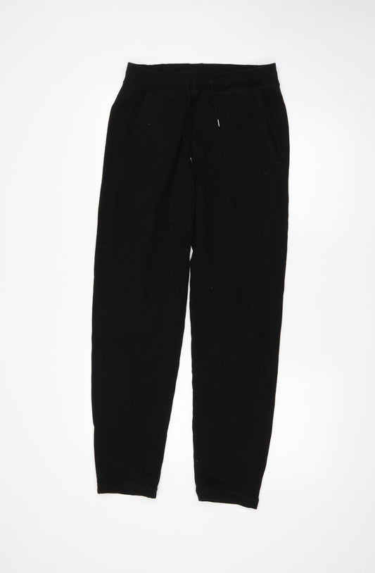 Mens UK Size S Uni Regular Fit Sweatpants Black Trousers
