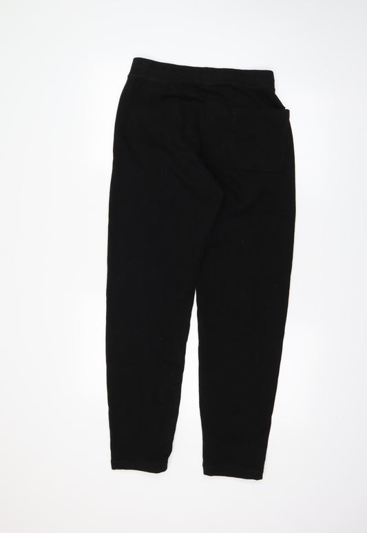 Mens UK Size S Uni Regular Fit Sweatpants Black Trousers