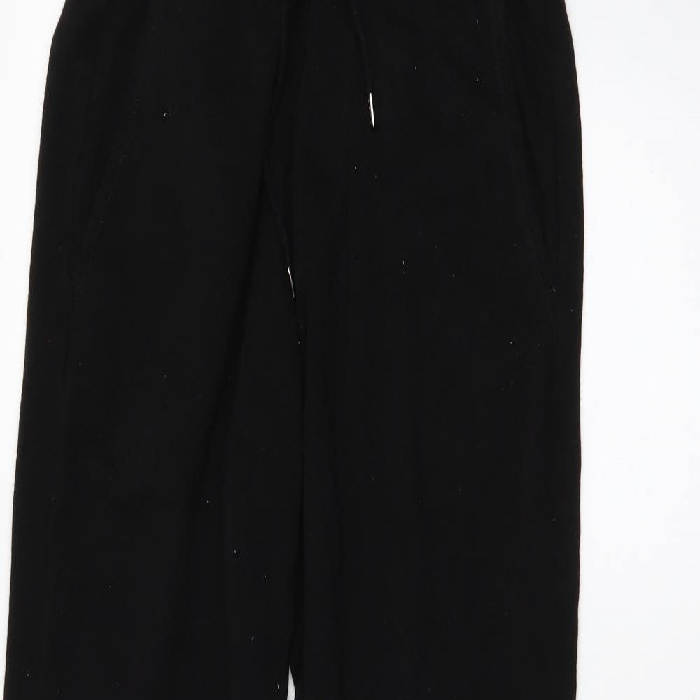 Mens UK Size S Uni Regular Fit Sweatpants Black Trousers