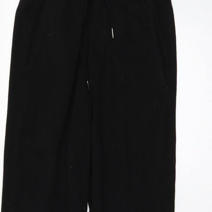 Mens UK Size S Uni Regular Fit Sweatpants Black Trousers
