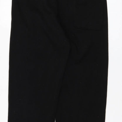 Mens UK Size S Uni Regular Fit Sweatpants Black Trousers