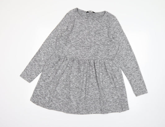 Womens UK Size 12 Dorothy Perkins Grey Basic T-Shirt