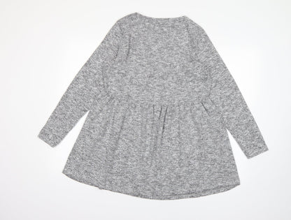 Womens UK Size 12 Dorothy Perkins Grey Basic T-Shirt