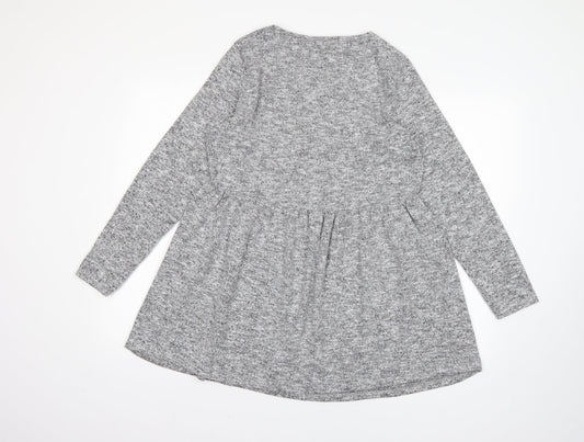 Womens UK Size 12 Dorothy Perkins Grey Basic T-Shirt