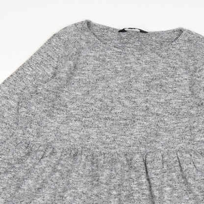 Womens UK Size 12 Dorothy Perkins Grey Basic T-Shirt