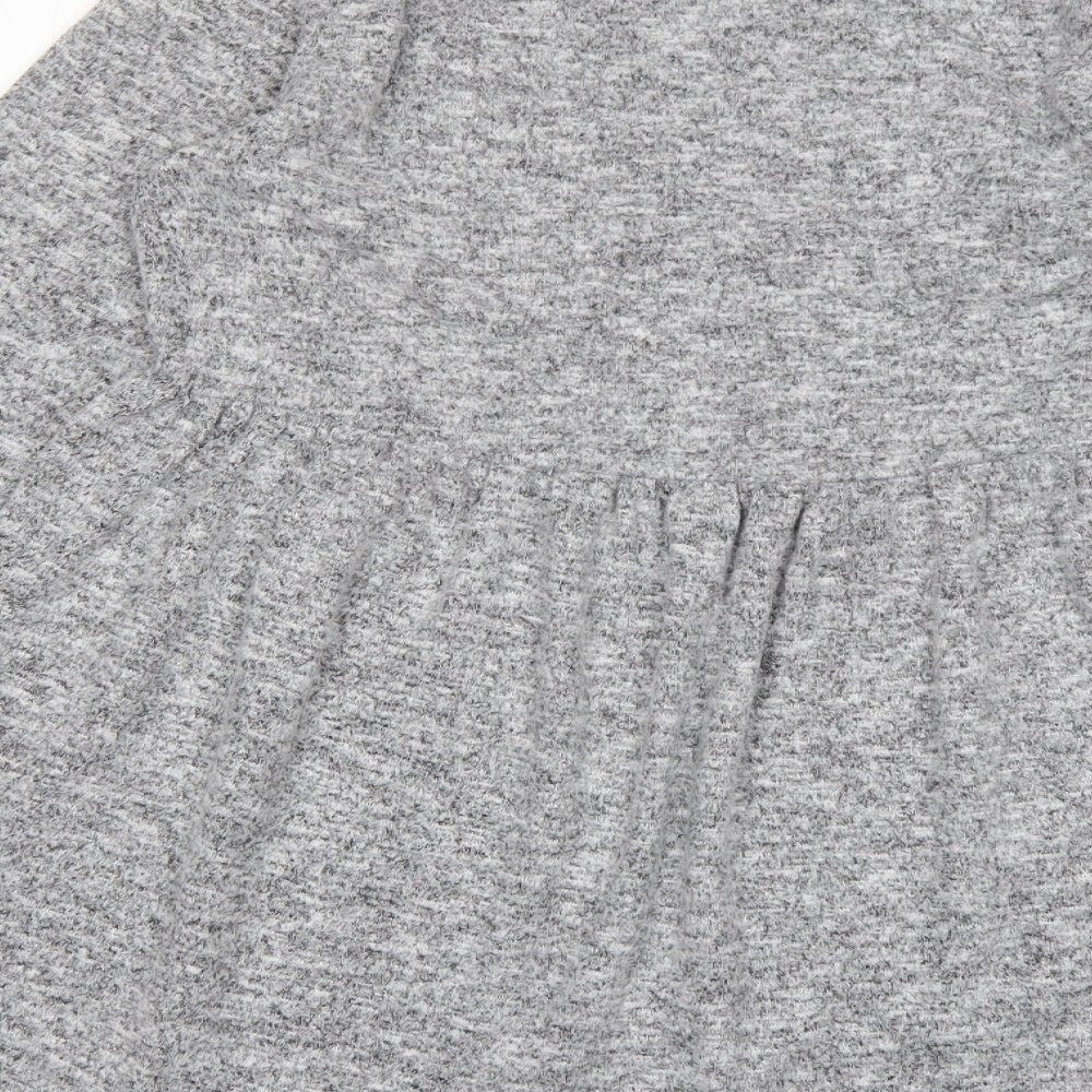 Womens UK Size 12 Dorothy Perkins Grey Basic T-Shirt