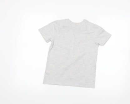 Back view of George boys’ grey basic t-shirt, size 8-9, years