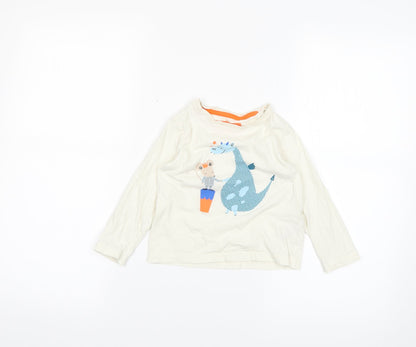 Marks and Spencer Girls White   Basic T-Shirt Size 2-3 Years