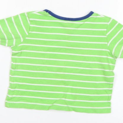 Mini Club Baby Green Striped  Basic T-Shirt Size 18-24 Months