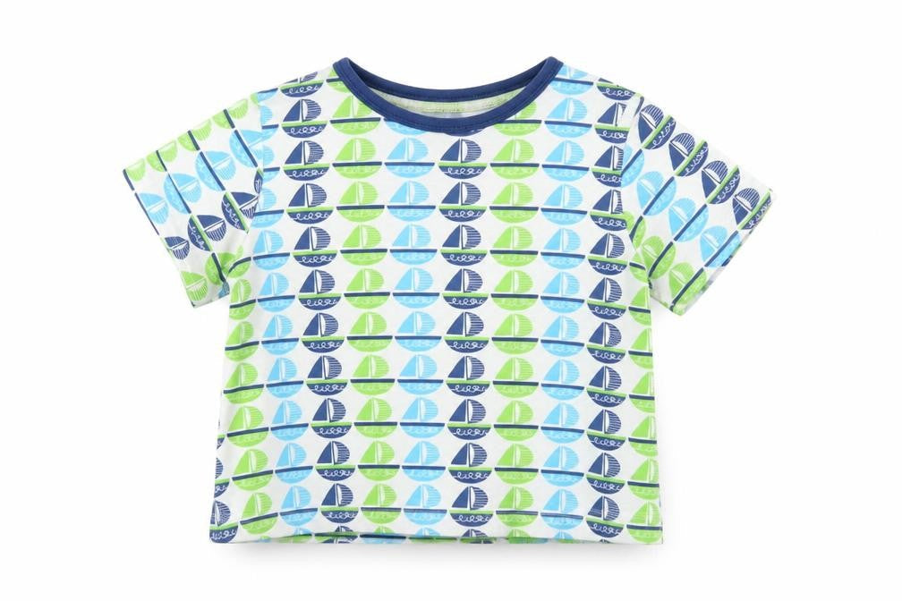 Front view of Mini Club Baby White Basic T-Shirt, size 18-24, Months