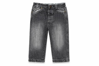 Front view of Mini Club Baby Grey Jeans, size 9-12, Months