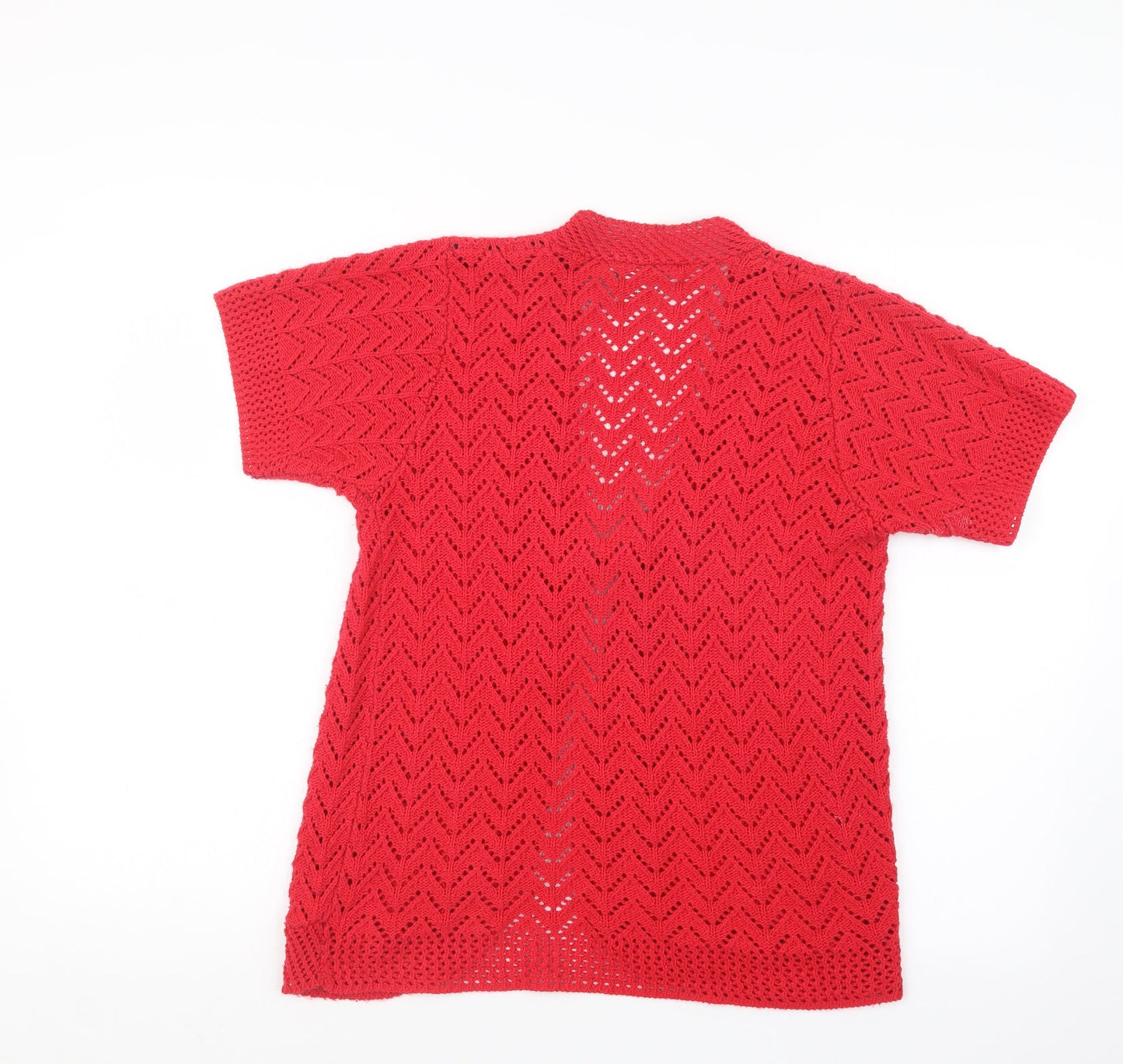 Destiny Womens Red  Knit Cardigan Jumper Size S