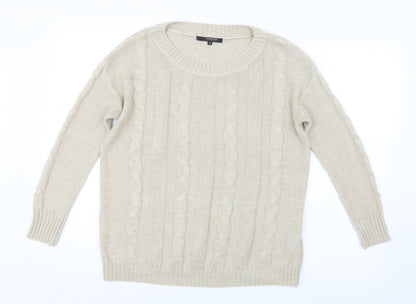 Womens UK Size S RESERVED Beige Pullover Jumper