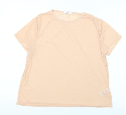 Womens UK Size 8 Missguided Pink Basic T-Shirt