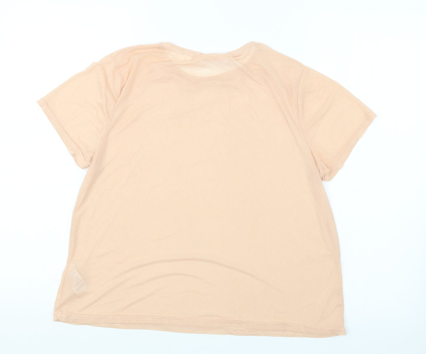 Womens UK Size 8 Missguided Pink Basic T-Shirt