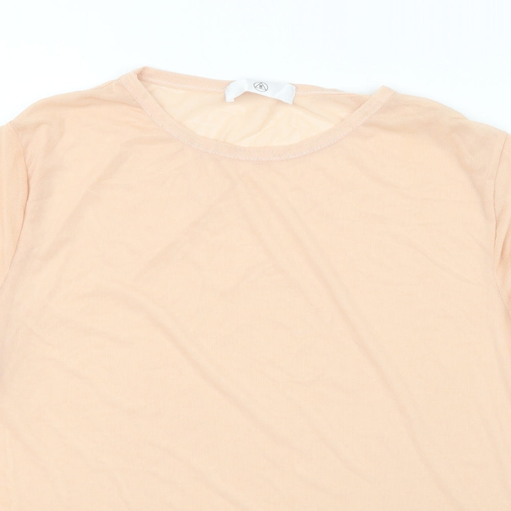 Womens UK Size 8 Missguided Pink Basic T-Shirt