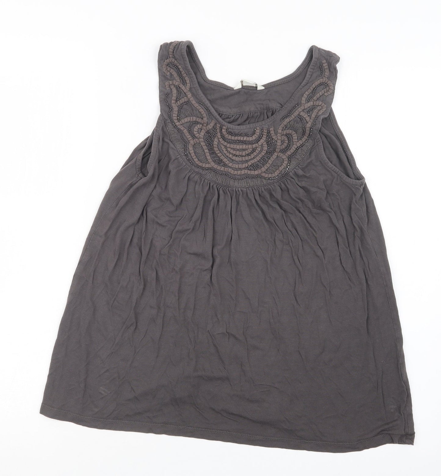 Womens UK Size 10 Monsoon Brown Basic Tank