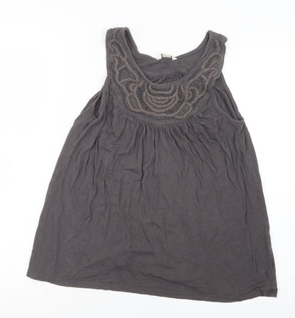 Womens UK Size 10 Monsoon Brown Basic Tank