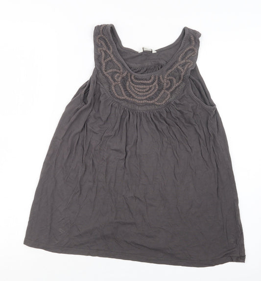 Womens UK Size 10 Monsoon Brown Basic Tank