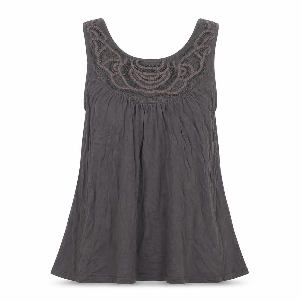 Womens UK Size 10 Monsoon Brown Basic Tank