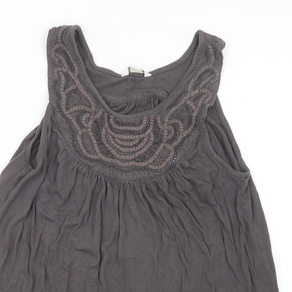 Womens UK Size 10 Monsoon Brown Basic Tank