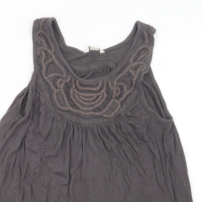 Womens UK Size 10 Monsoon Brown Basic Tank