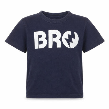 Front view of Gap boys’ blue basic t-shirt, size 2, years