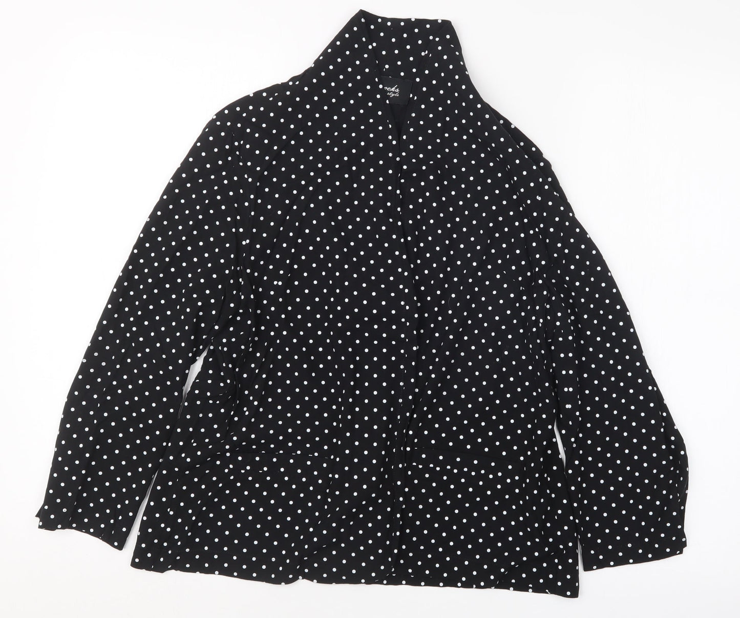 Peacocks Womens Black Polka Dot  Jacket  Size 12