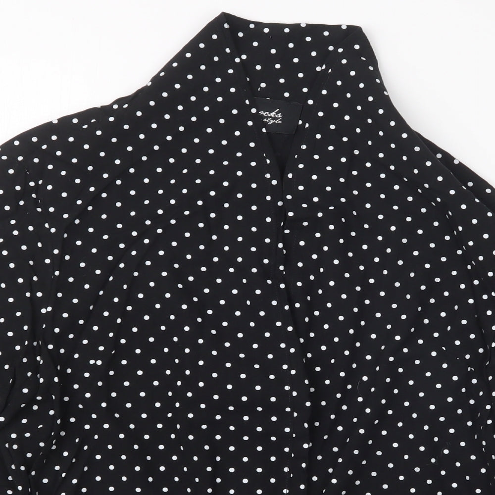 Peacocks Womens Black Polka Dot  Jacket  Size 12
