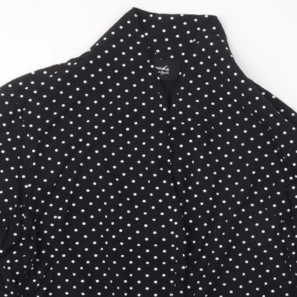 Peacocks Womens Black Polka Dot  Jacket  Size 12