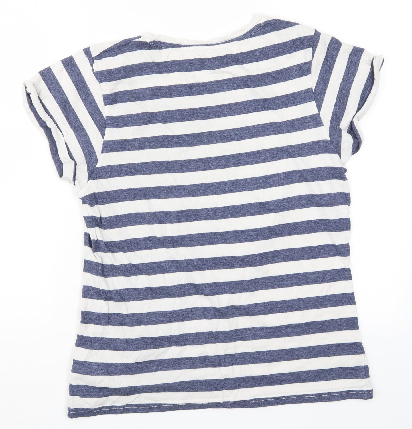 Primark Womens Blue Striped  Top Pyjama Top Size 10  - Hey Ho Hey Ho It's Off to Bed I Go? 7 Dwarves